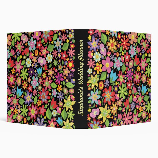 Spring Flowers Wedding Planner Organizer Binder (Background)