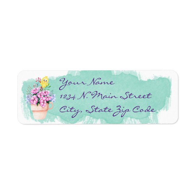 Spring Flowers With A Yellow Bird (Front)