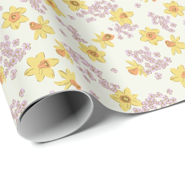 spring flowers wrapping paper (Roll Corner)