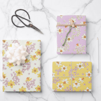 spring flowers wrapping paper sheet