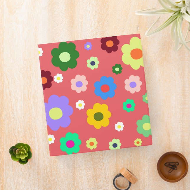 Spring Flowers Y2K Retro Pattern Binder (In Situ)