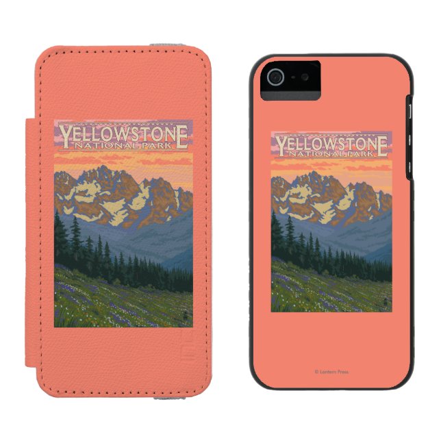 Spring Flowers - Yellowstone National Park Incipio iPhone Wallet Case (Side by Side)