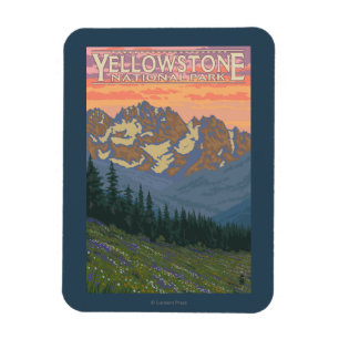 Spring Flowers - Yellowstone National Park Magnet