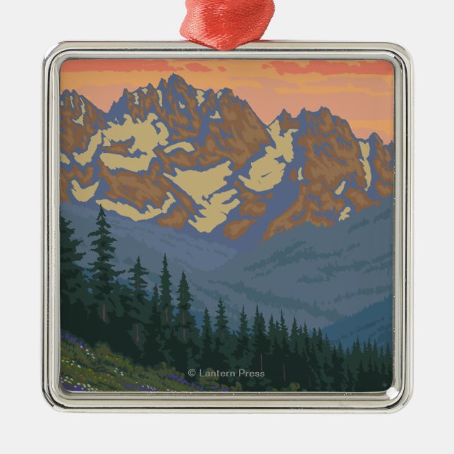 Spring Flowers - Yellowstone National Park Metal Ornament (Front)