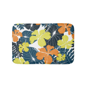 Spring Flowery: Vintage Floral Texture Bath Mat