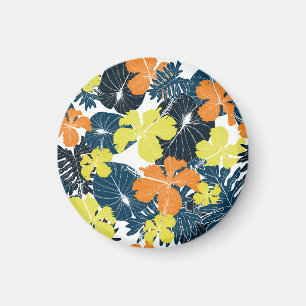 Spring Flowery: Vintage Floral Texture Magnet