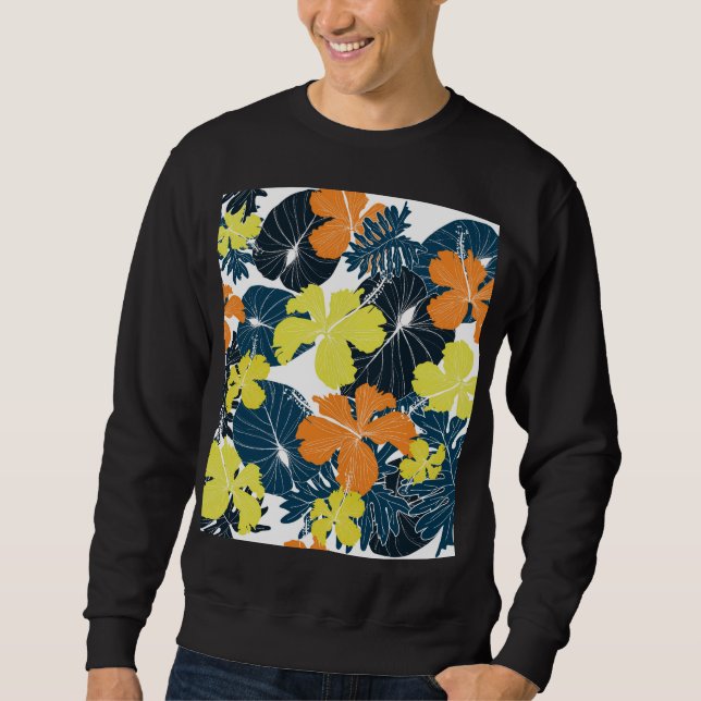 Spring Flowery: Vintage Floral Texture Sweatshirt (Front)