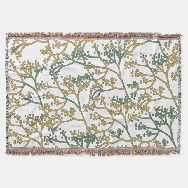 Spring Foliage Design- Throw Blanket (Front)