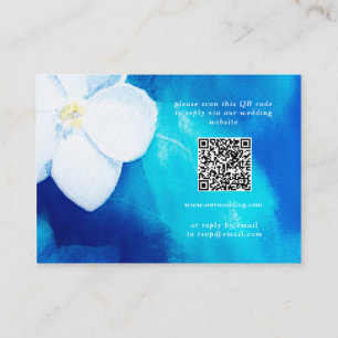 Spring Fondness Wedding RSVP QR Code Enclosure Card