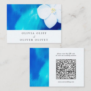 Spring Fondness Wedding Website QR Code Enclosure Card