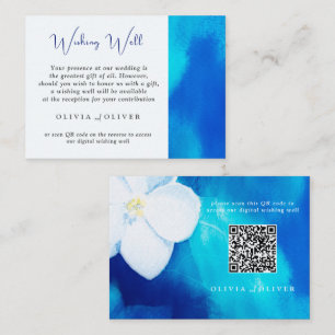 Spring Fondness Wedding Wishing Well QR Code Enclosure Card