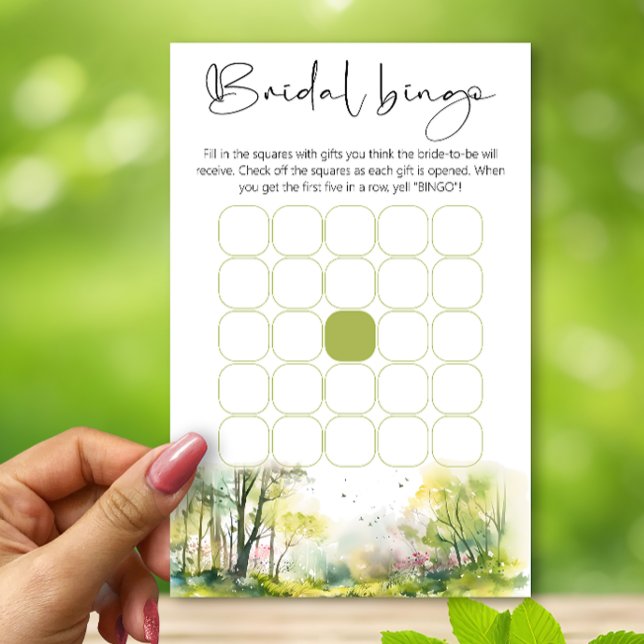 Spring Forest bridal shower bingo game (Creator Uploaded)