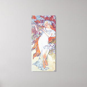 Spring (Four Seasons), Alphonse Mucha Canvas Print
