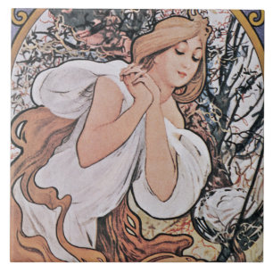Spring (Four Seasons), Mucha Tile