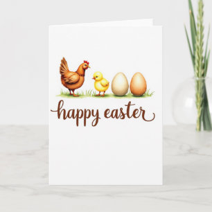 Spring Fowl Happy Easter Card