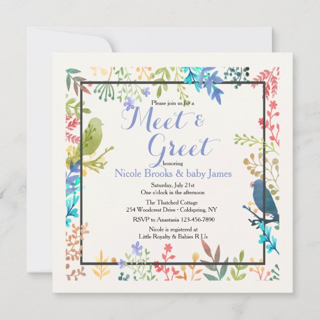 Spring Frame Meet & Greet Invitation (Front)