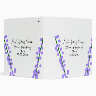 Spring fresh camping lavender flowers name date si binder