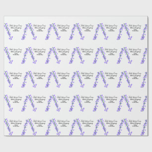 Spring fresh camping lavender flowers name date si wrapping paper