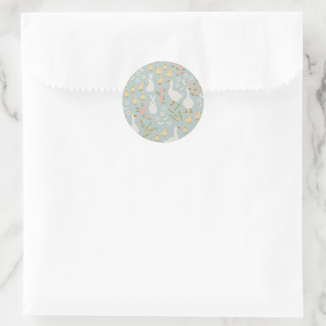 Spring Friends Classic Round Sticker (Bag)