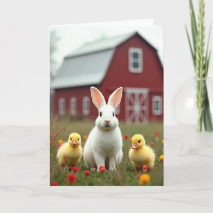Spring Friends Farm Scene Card
