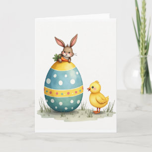 Spring Friends Happy Egg Card