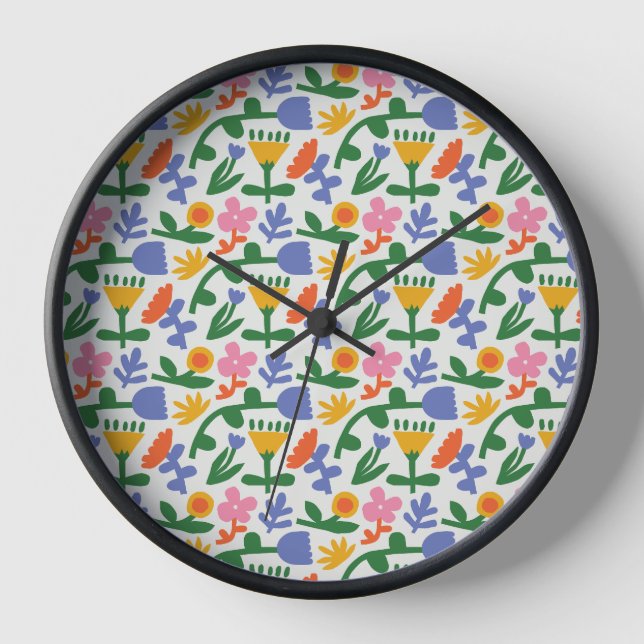 Spring Fun Floral  Clock (Front)