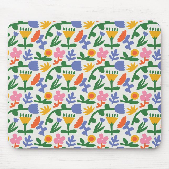 Spring Fun Floral Mouse Pad (Front)