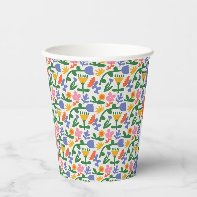 Spring Fun Floral  Paper Cups (Front)