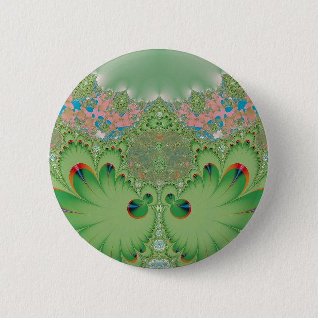 Spring Garden 2 Inch Round Button (Front)