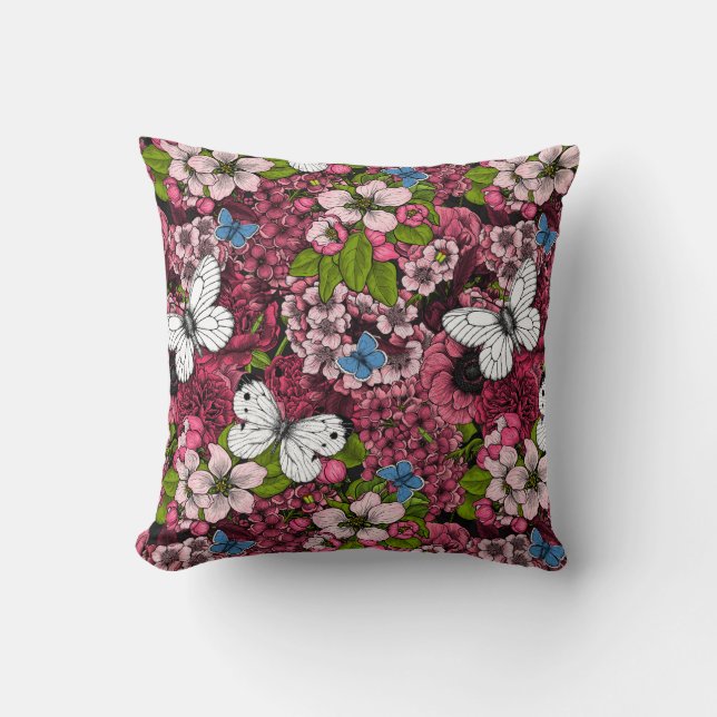 Spring garden 2 throw pillow (Front)