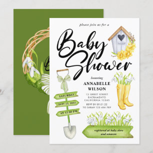 Spring Garden Baby Shower Invitation