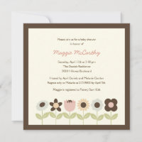 Spring Garden Baby Shower Invitation