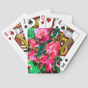 Spring Garden Blush Pink Rose Flowers Bloom Playing Cards