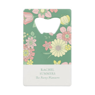 Spring Garden Boho Floral Credit Card Bottle Opener