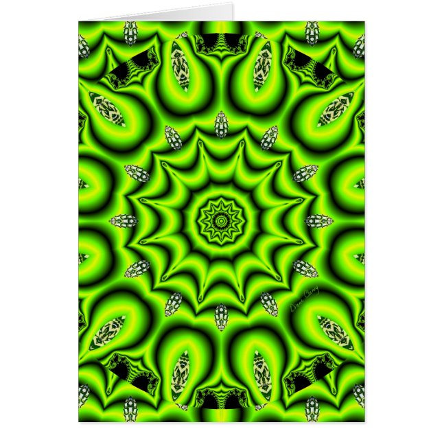 Spring Garden, Bright Abstract Lime Green (Front)