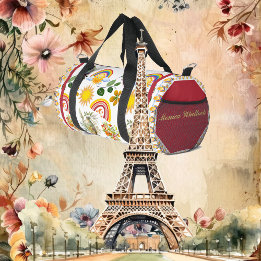 Spring Garden Butterfly Rainbow Sunshine Greenery Duffle Bag