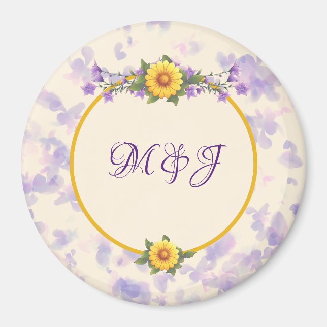Spring Garden Collection Cream Magnet (Front)