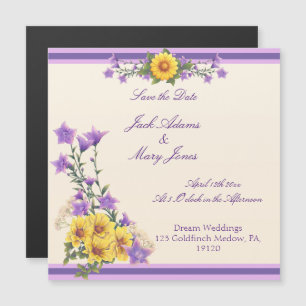 Spring Garden Collection Cream Magnetic Invitation