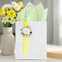 Spring Garden Colorful Floral Bridal Shower  Favour Tags