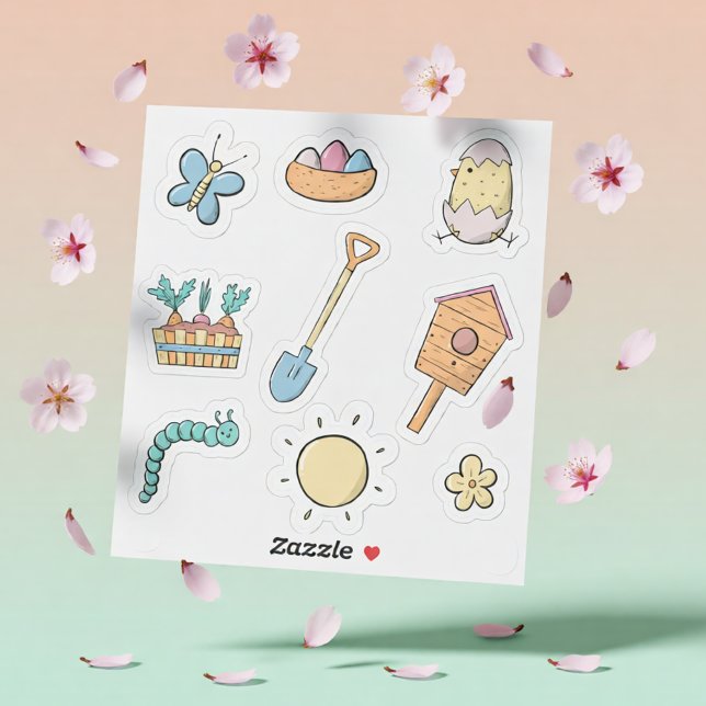 Spring Garden Cute Tools & Nature Kids (Spring Garden Cute Tools & Nature Kids Sticker)