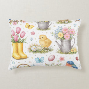 Spring Garden Easter Accent Pillow