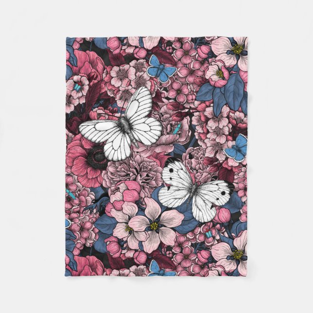 Spring garden fleece blanket (Front)