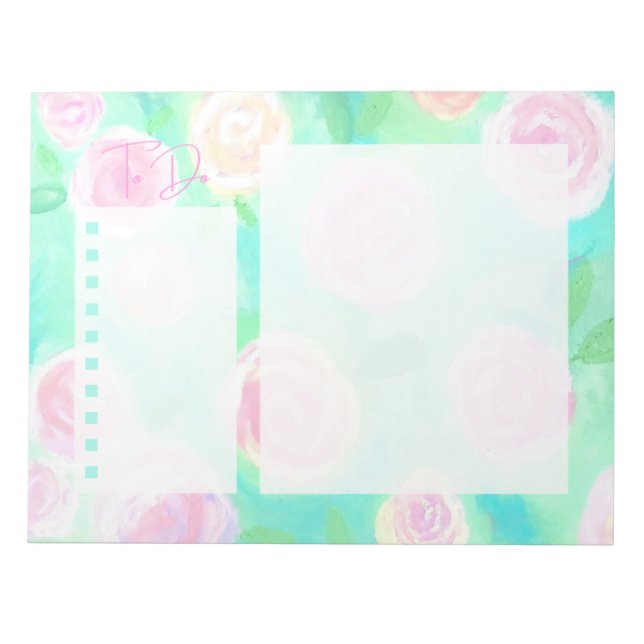 Spring Garden Floral Notepad (Large) (Front)