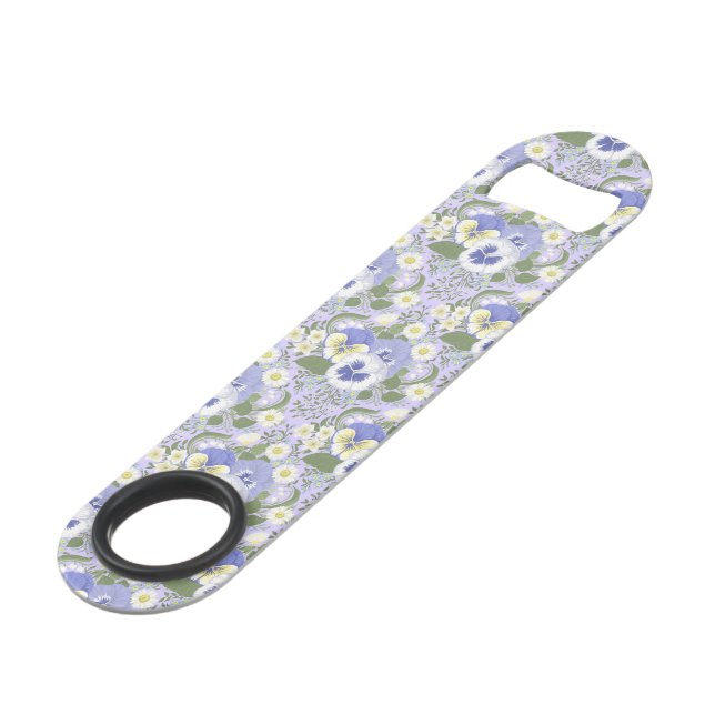 Spring Garden flowers on lavender Bar Key (Front Angled)