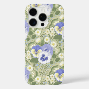 Spring Garden flowers on sage iPhone 16 Pro Case