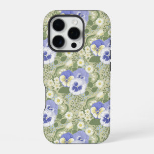 Spring Garden flowers on sage iPhone 16 Pro Case