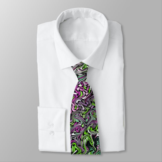 Spring Garden Fractal Tie (Tied)