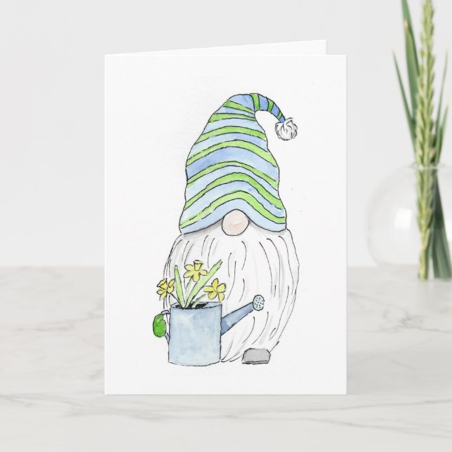 Spring Garden Gnome Card (Front)