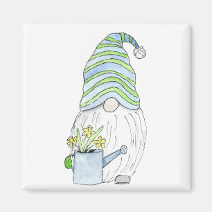 Spring Garden Gnome Magnet