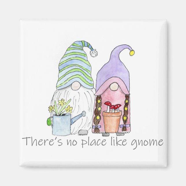 Spring Garden Gnomes Magnet (Front)